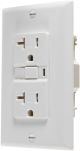 Tamper Resistant T-Slot GFCI Duplex Outlet White
