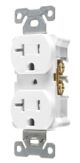 Industrial 20A Tamper Resistant Duplex Outlet White