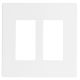 2-Gang Decora Plate White Screwless