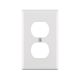 Duplex Receptacle Plate White