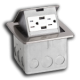 Countertop Pop-Up Boxes 15 Amp GFI STAINLESS STEEL + 2USB