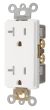 Decora 20A Tamper Resistant Duplex Outlet white