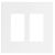2-Gang Decora Plate White Screwless