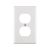 Duplex Receptacle Plate White
