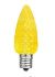 C7 LED Replacement Faceted Yellow Bulb (25pk)