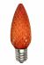 C9 LED Replacement Faceted Orange Bulb (25pk)