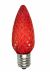 C9 LED Replacement Faceted Red Bulb (25pk)