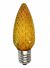 C9 LED Replacement Faceted Yellow Bulb (25pk)